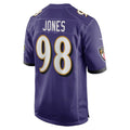 B.Ravens #98 Travis Jones Purple Fotopoulosg Player Game Jersey