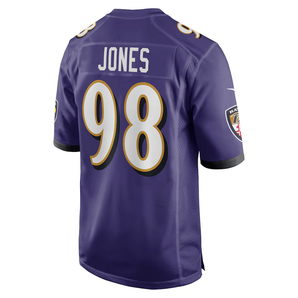 B.Ravens #98 Travis Jones Purple Fotopoulosg Player Game Jersey