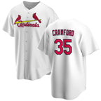 St. Louis Cardinals #35 Brandon Crawford White Fotopoulosg Cool Base Stitched Jersey