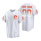Custom San Francisco Giants White Fotopoulosg 2021 City Connect Cool Base Jersey
