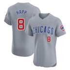 Chicago Cubs #8 Ian Happ Player Gray Fotopoulosg Road Limited Elite Home Stitched Jerseys