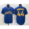 Seattle Mariners #44 Julio Rodriguez Blue Fotopoulosg 2023 City Connect Cool Base Stitched Jersey