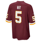 W.Football Team #5 Tress Way Game Jersey - Burgundy Fotopoulosg