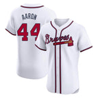 Atlanta Braves #44 Hank Aaron Player White Fotopoulosg Limited Elite Home Game Stitched Jerseys
