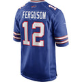 B.Bills #12 Joe Ferguson Royal Fotopoulosg Game Retired Player Jersey