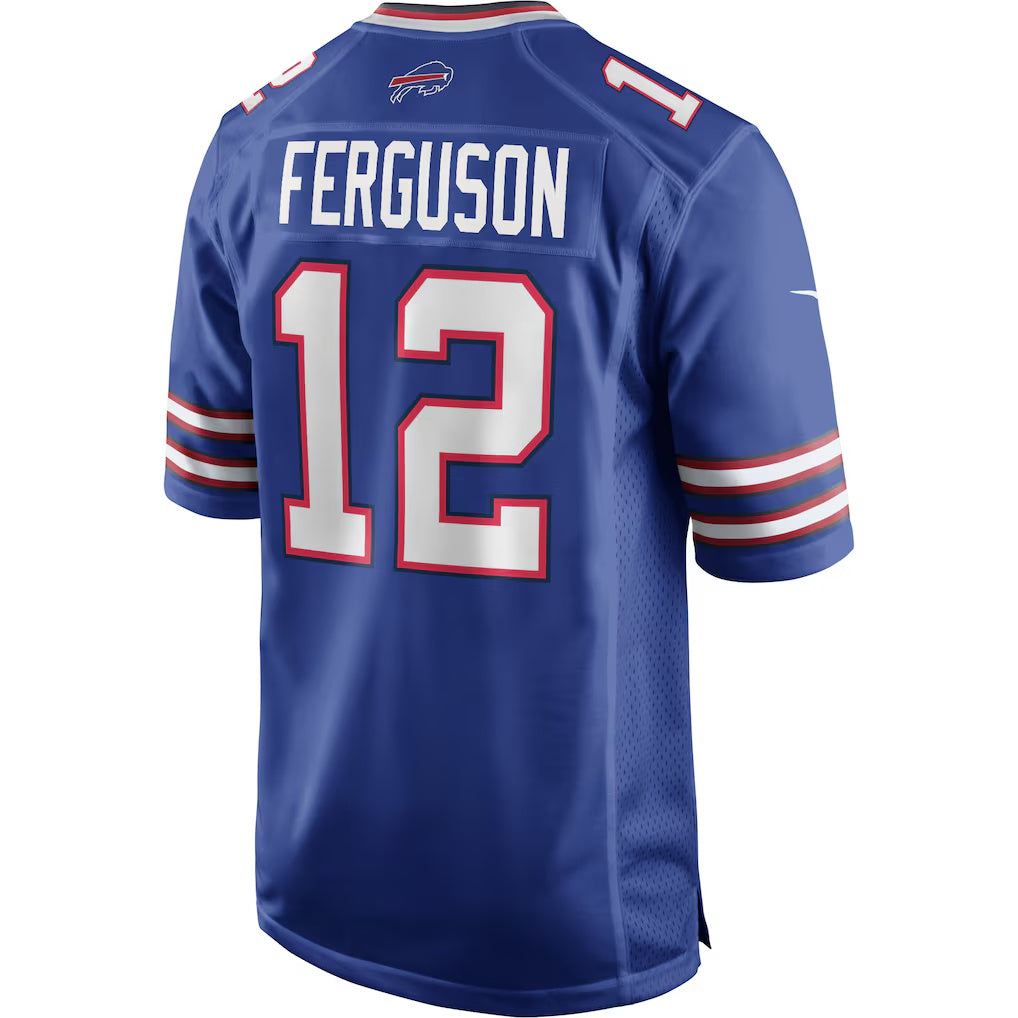 B.Bills #12 Joe Ferguson Royal Fotopoulosg Game Retired Player Jersey