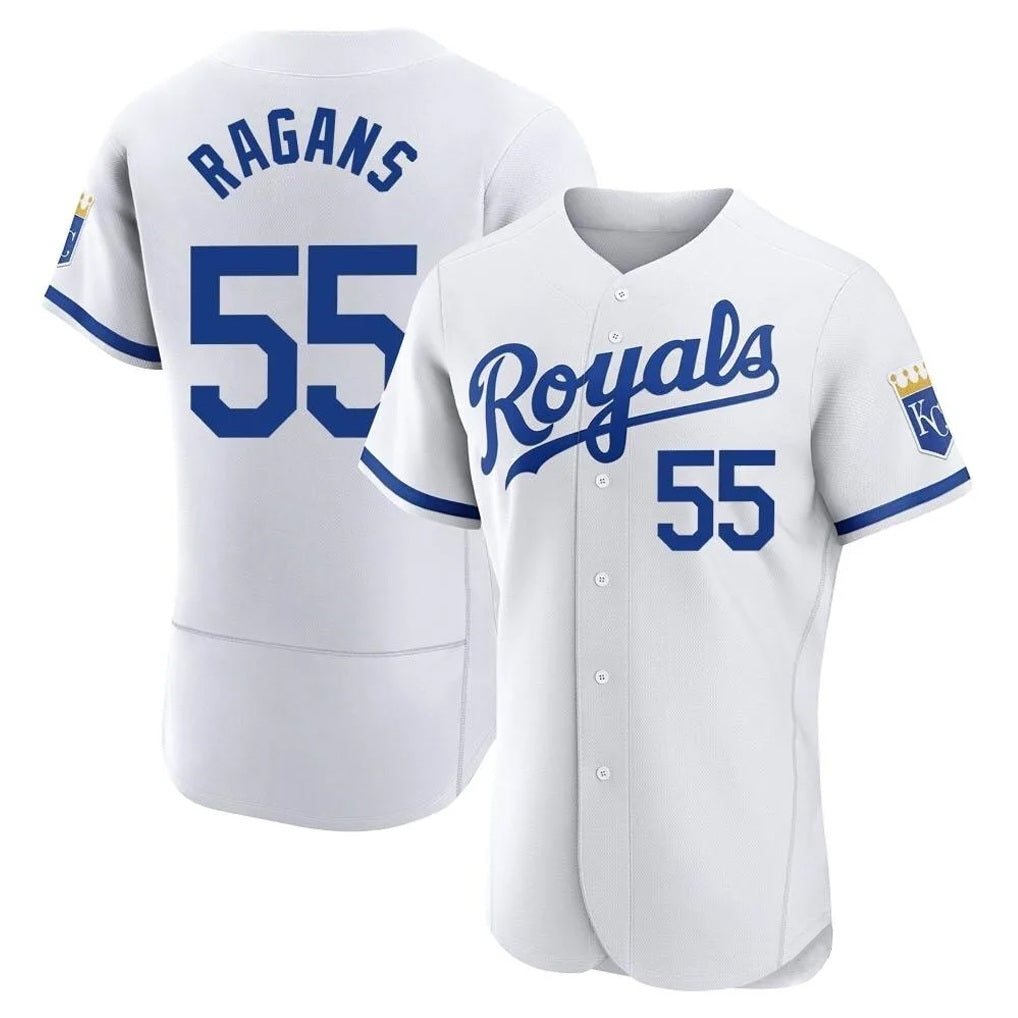 Kansas City Royals #55 Cole Ragans Player White Fotopoulosg Limited Elite Home Game Stitched Jerseys