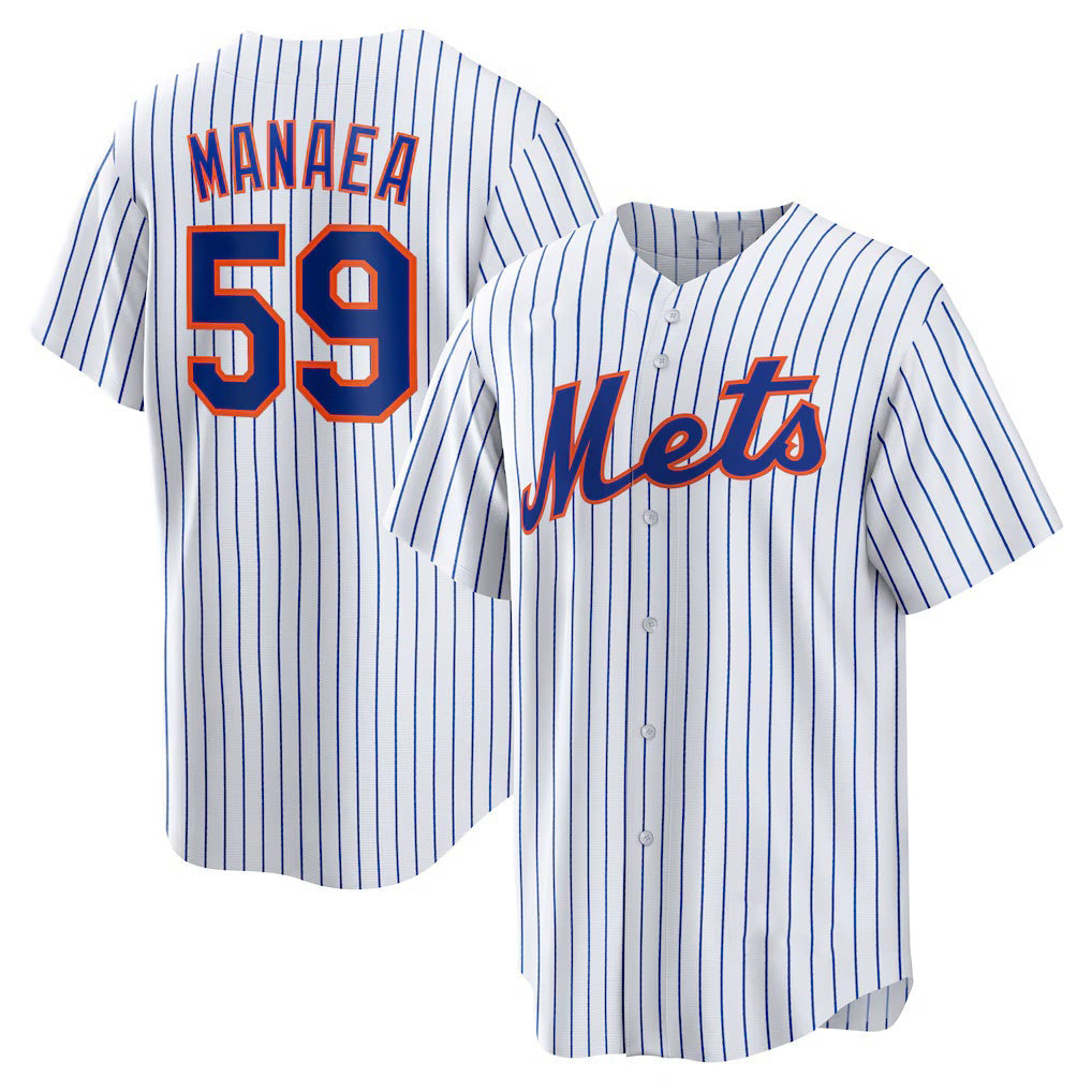 New York Mets #59 Sean Manaea White Fotopoulosg Home Replica Jersey