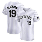 Colorado Rockies #19 Charlie Blackmon Player White Fotopoulosg Limited Elite Home Stitched Jerseys