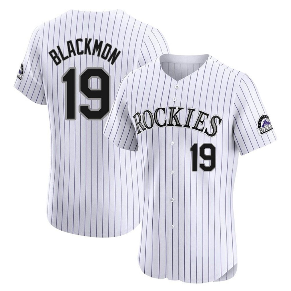 Colorado Rockies #19 Charlie Blackmon Player White Fotopoulosg Limited Elite Home Stitched Jerseys