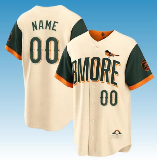 Custom Baltimore Orioles Natural Fotopoulosg 2026 City Connect Stadium Stitched Jersey