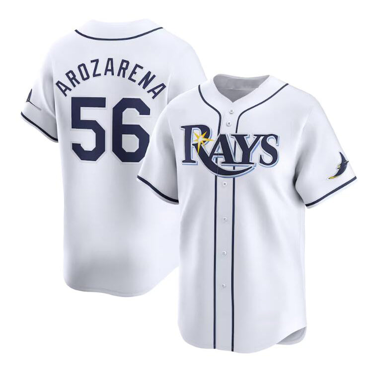 Tampa Bay Rays #56 Randy Arozarena White Fotopoulosg Home Limited Stitched Jersey