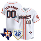 Custom Houston Astros 2024 Jackie Robinson Patch Vapor Premier Limited Jersey ¨C White 2 Fotopoulosg