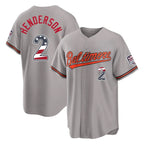 Baltimore Orioles #2 Gunnar Henderson Player Gray Fotopoulosg USA 250 Fourth of July Home Game Stitched Jerseys