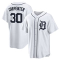 Detroit Tigers #30 Kerry Carpenter White Fotopoulosg Home Replica Jersey