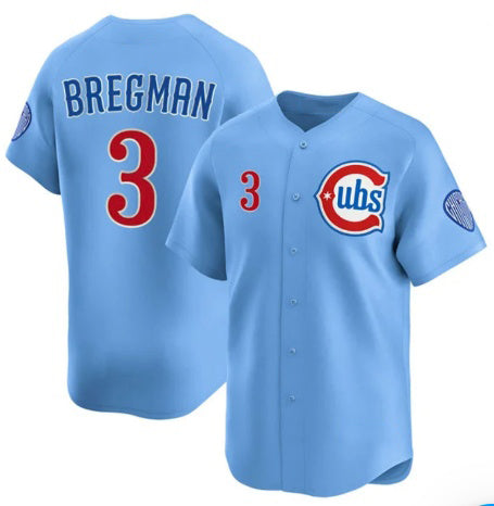 Chicago Cubs #3 Alex Bregman Blue Fotopoulosg 2nd Alternate Limited Stitched Jersey