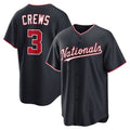 Washington Nationals #3 Dylan Crews Navy Fotopoulosg Alternate Replica Jersey