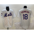 New York Mets #18 Darryl Strawberry White Fotopoulosg 2025 Spring Training Cool Base Stitched Jersey