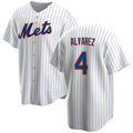 New York Mets #4 Francisco ¨¢lvarez White Fotopoulosg Cool Base Stitched Jersey