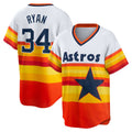 Houston Astros #34 Nolan Ryan White Fotopoulosg Home Cooperstown Collection Player Jersey