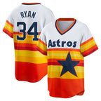 Houston Astros #34 Nolan Ryan White Fotopoulosg Home Cooperstown Collection Player Jersey