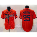 Detroit Tigers #25 Gleyber Torres Orange Fotopoulosg With Patch Vapor Premier Limited Stitched Jersey