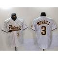 San Diego Padres #3 Jackson Merrill White Fotopoulosg 2023 Cool Base Stitched Jerseys