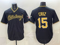 Pittsburgh Pirates #15 Oneil Cruz Black Fotopoulosg Limited Stitched Jersey