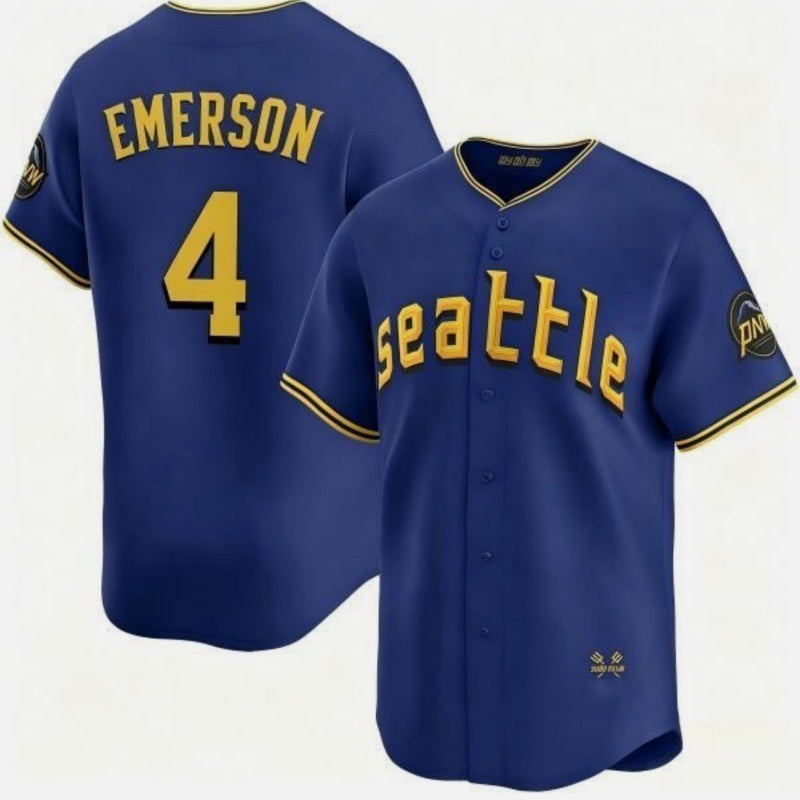 Seattle Mariners #4 Colt Emerson Royal Fotopoulosg 2025 Cool Base Stitched jersey