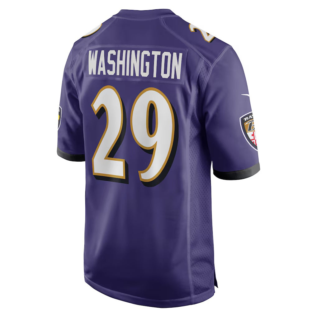 B.Ravens #29 Ar'Darius Washington Purple Fotopoulosg Player Game Jersey