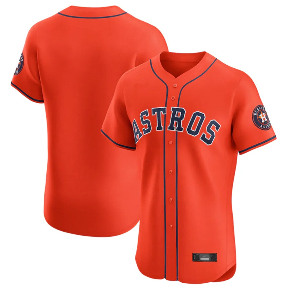 Houston Astros Blank Player Orange Fotopoulosg Home Limited Elite Stitched Jerseys