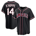 Los Angeles Angels #14 Logan O'Hoppe Player Black Fotopoulosg Fashion Out Home Game Stitched Jerseys