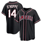 Los Angeles Angels #14 Logan O'Hoppe Player Black Fotopoulosg Fashion Out Home Game Stitched Jerseys