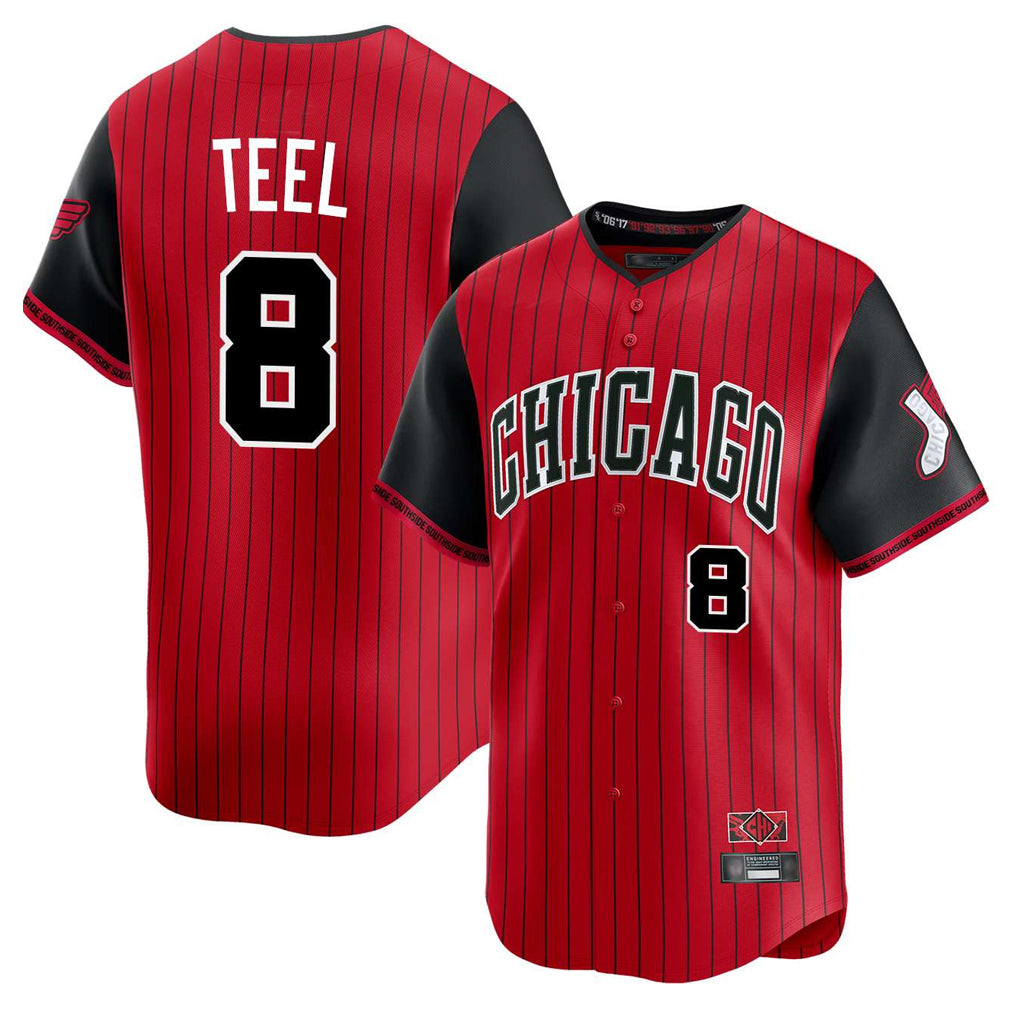Chicago White Sox #8 Kyle Teel Player Red Fotopoulosg City Connect Limited Home Stitched Jerseys