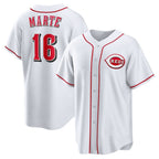 Cincinnati Reds #16 Noelvi Marte White Fotopoulosg Home Replica Jersey