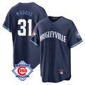 Chicago Cubs #31 Greg Maddux Player Navy Fotopoulosg 150th Anniversary City Connect Home Game Stitched Jerseys