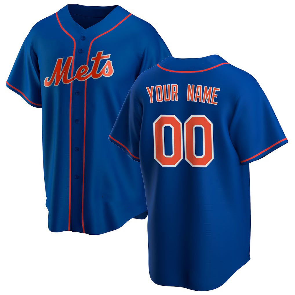 Custom New York Mets Royal Fotopoulosg Alternate Replica Pick-A-Player Jersey