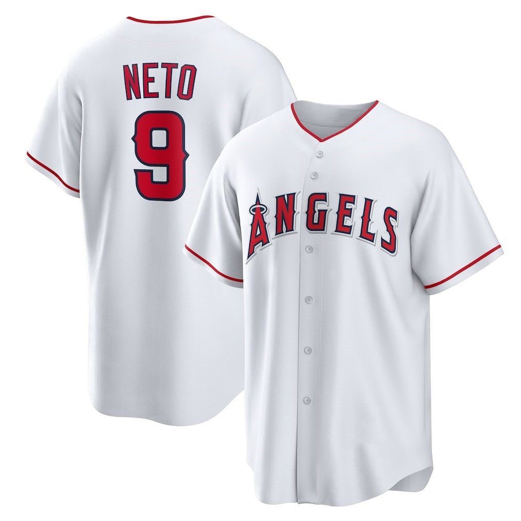 Los Angeles Angels #9 Zach Neto White Fotopoulosg Home Replica Jersey