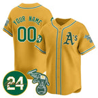 Custom Oakland Athletics Gold Fotopoulosg Jersey - Personalized