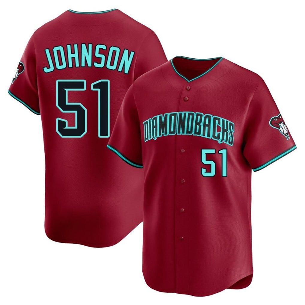 Arizona Diamondbacks #51 Randy Johnson Player Red Fotopoulosg Limited Home Game Stitched Jerseys