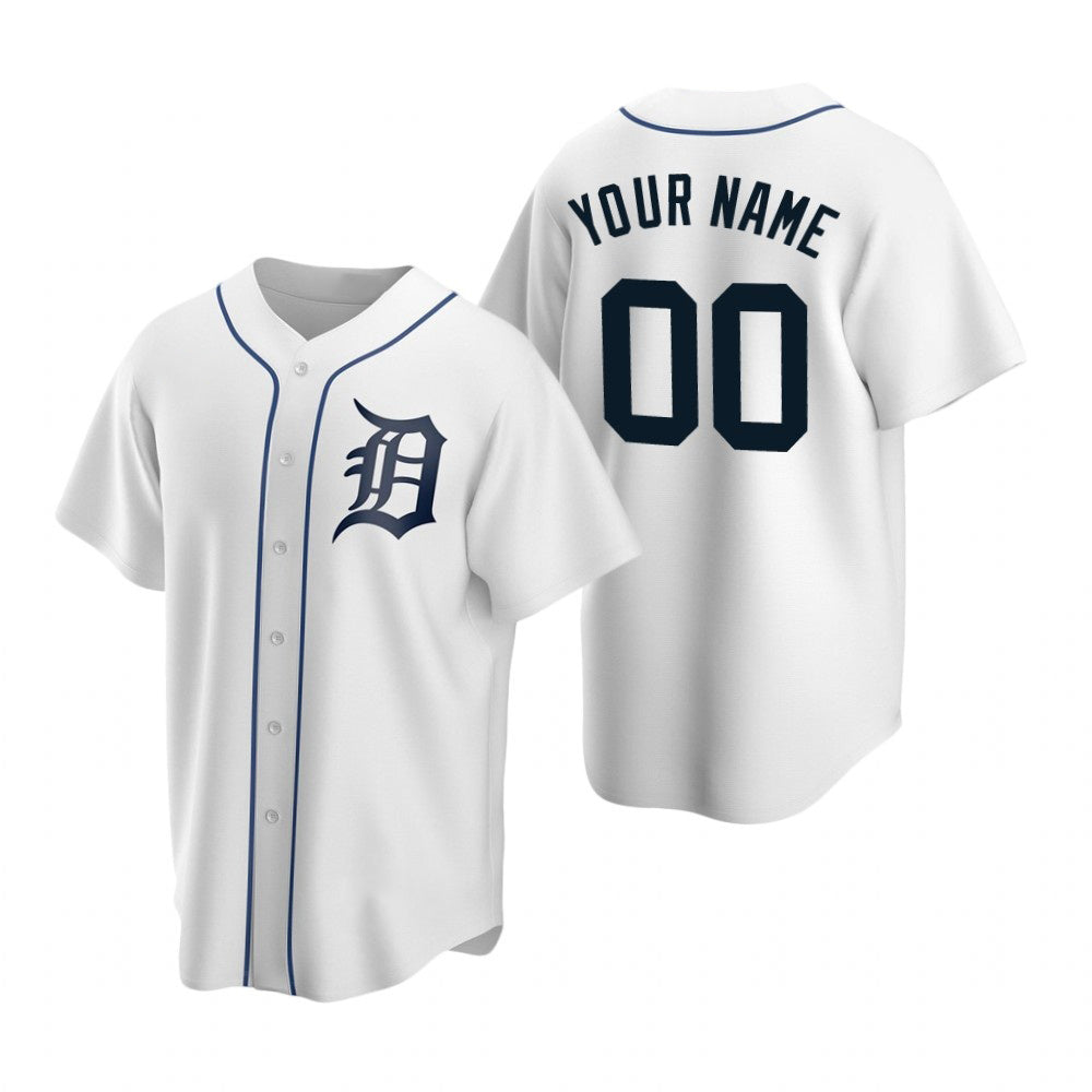 Custom Detroit Tigers White Fotopoulosg Stitched Cool Base Home Jersey
