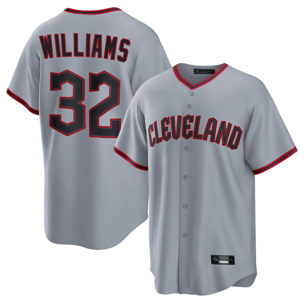 Cleveland Guardians #32 Gavin Williams Player Gray Fotopoulosg Home Game Stitched Jerseys