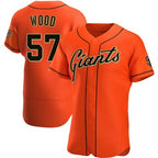 San Francisco Giants #57 Alex Wood Orange Fotopoulosg Flex Base Jersey