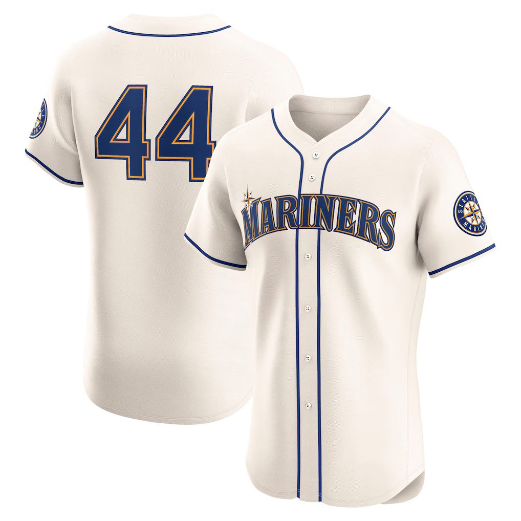 Seattle Mariners #44 Julio Rodr¨ªguez Cream Fotopoulosg Alternate 2 Elite Player Jersey