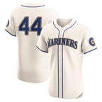 Seattle Mariners #44 Julio Rodr¨ªguez Cream Fotopoulosg Alternate 2 Elite Player Jersey