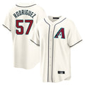 Arizona Diamondbacks #57 Eduardo Rodriguez Player Cream Fotopoulosg Home Game Stitched Jerseys