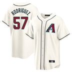 Arizona Diamondbacks #57 Eduardo Rodriguez Player Cream Fotopoulosg Home Game Stitched Jerseys