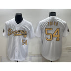 Atlanta Braves #54 Max Fried Number White Fotopoulosg 2022 All Star Stitched Cool Base Jersey