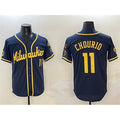 Milwaukee Brewers #11 Jackson Chourio White Fotopoulosg 2024 Alternate Limited Stitched Jersey
