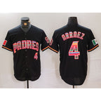 San Diego Padres #4 Luis Arraez Black Fotopoulosg Mexico Cool Base Stitched Jersey